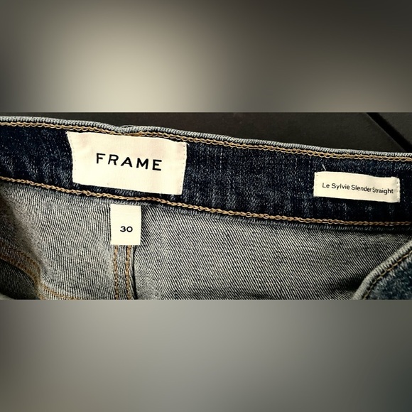 Frame Womens Le Sylvie Slender Straight High Rise Stretch Jean Sz30 Like New - Picture 6 of 10